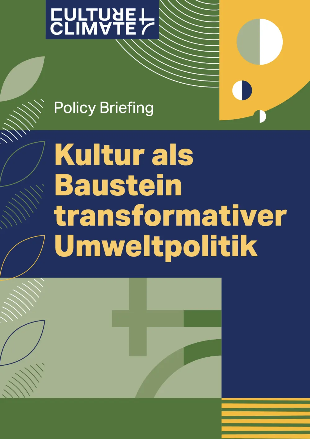 Cover of the policy briefing on transformative environmental policy